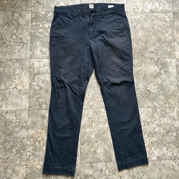 SHIPS FREE! GUC Gap Slate Blue Casual Chino Khakis Size 32x30 - Picture 1 of 4
